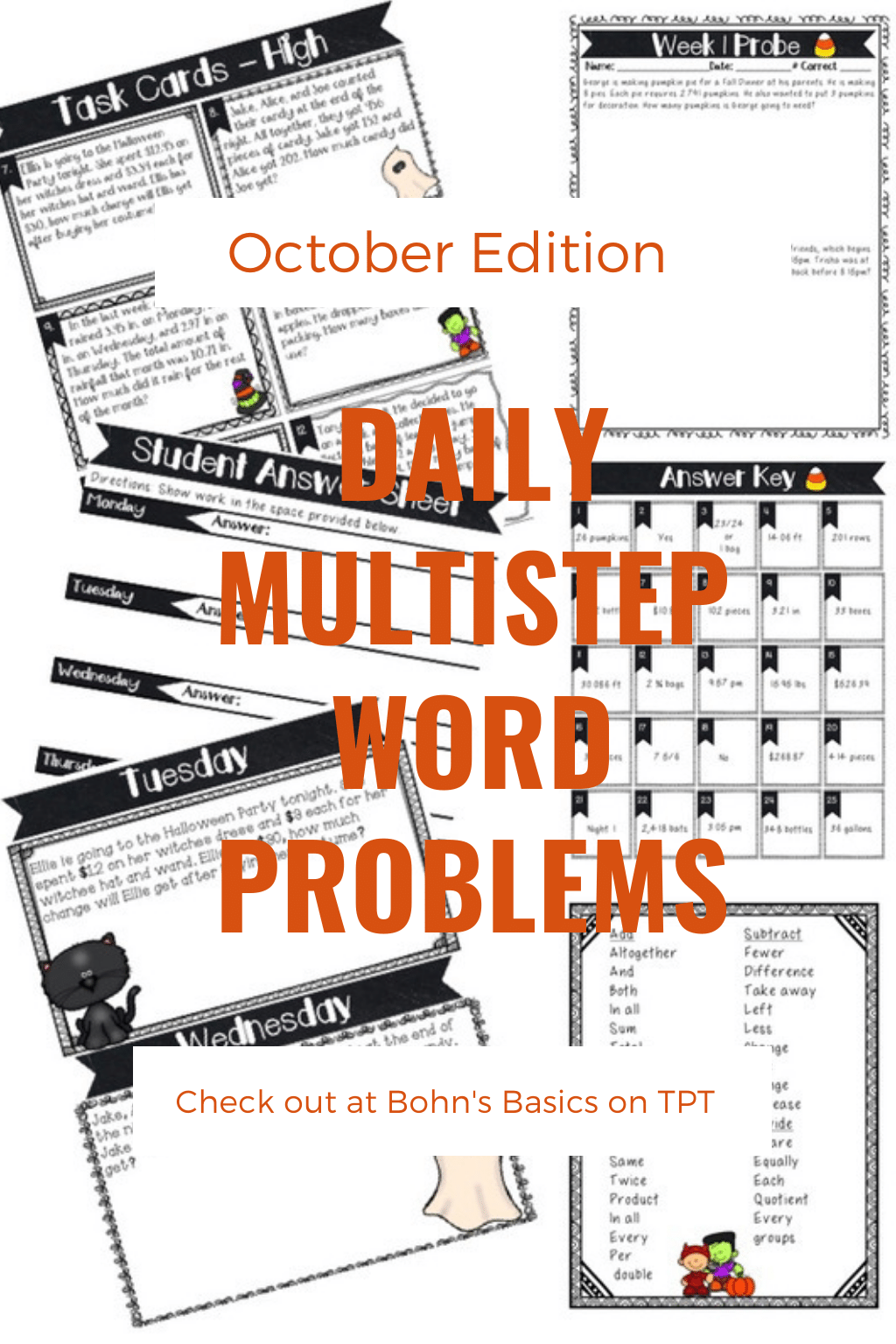 Daily Multistep Word Problems for Special Education Probes and Math ...
